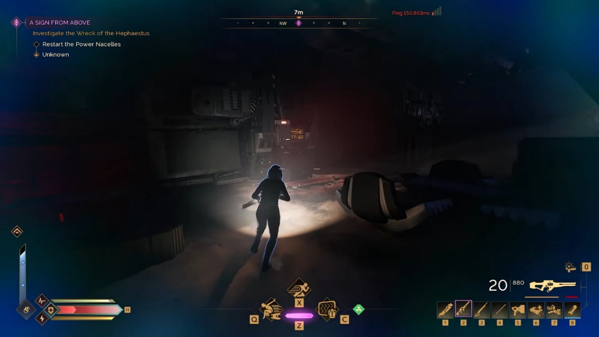 From the Emergency Override, just turn around and follow the quest marker (Image via Funcom || YouTube/@ConCon)